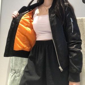 Satin bomber jacket